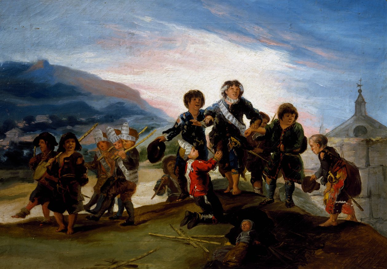 Barn som leker på soldater av Francisco Jose de Goya y Lucientes