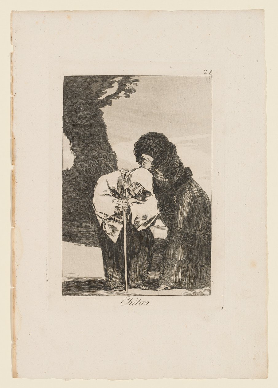 Chiton, tallrik från "Los Caprichos", 1799 av Francisco de Goya