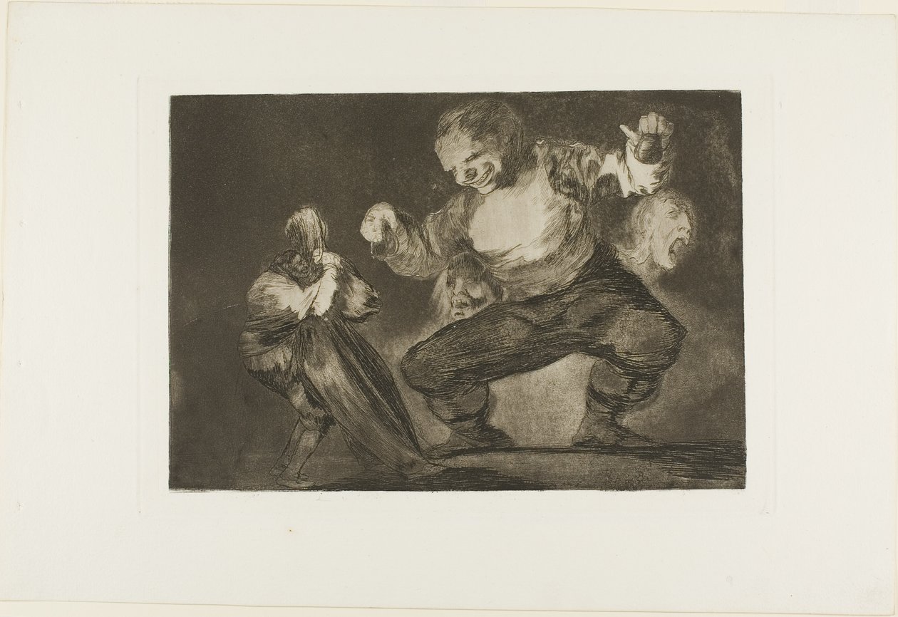 Dancing Giant, från Disparates, publicerad som plåt 4 i Los Proverbios av Francisco Jose de Goya y Lucientes