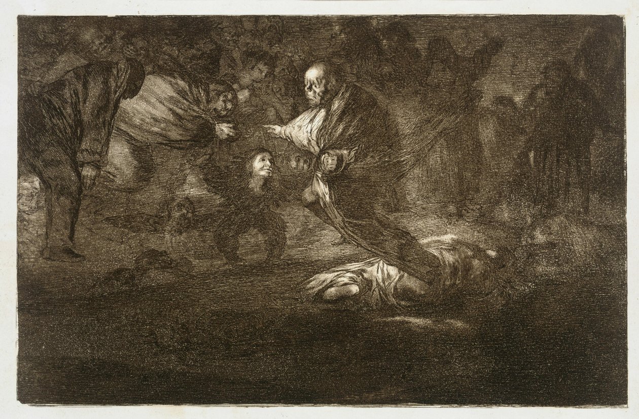 Gud skapar dem och de finner varandra, Los Proverbios 18 av Francisco Jose de Goya y Lucientes