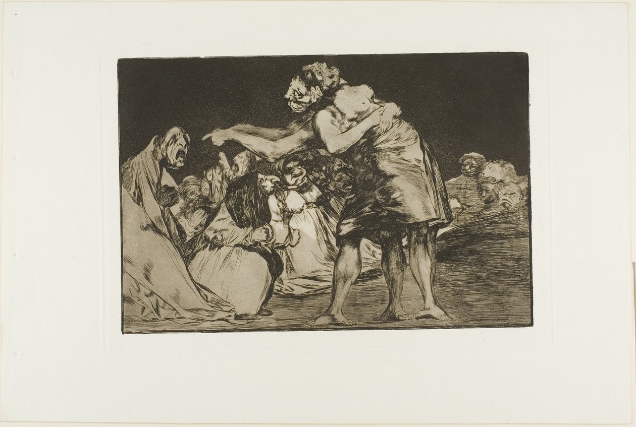 Disorderly Folly, tallrik sju från The Proverbs av Francisco Jose de Goya y Lucientes