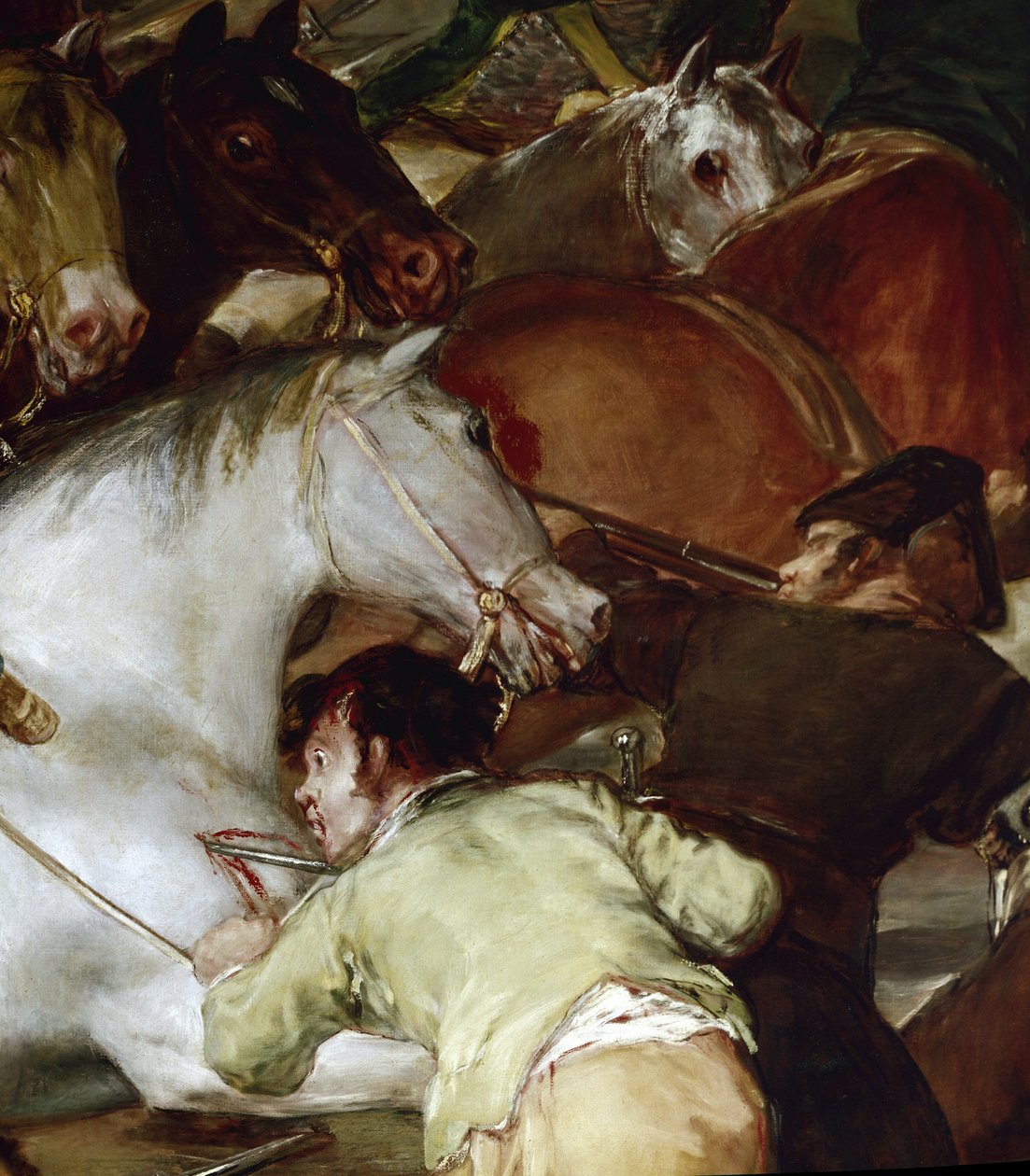The Two of May (2 maj) eller The charge of the Mamluks. Detalj (olja på duk av Francisco de Goya