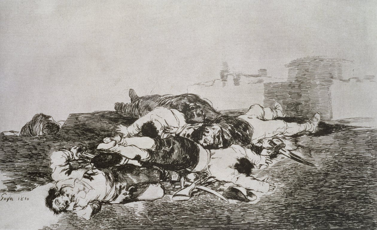 Ännu värre, platta 22 av "The Disasters of War" av Francisco Jose de Goya y Lucientes