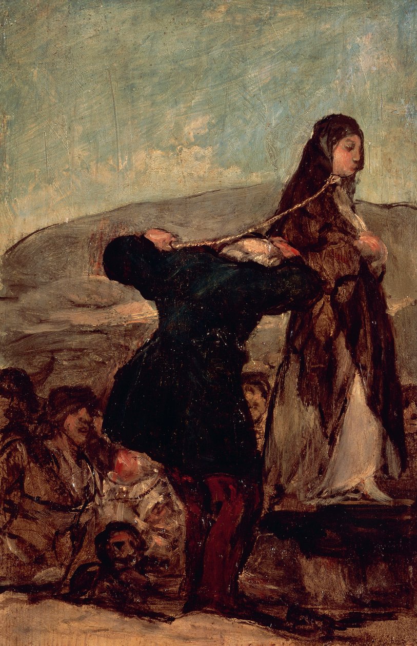 Avrättning av en häxa av Francisco Jose de Goya y Lucientes