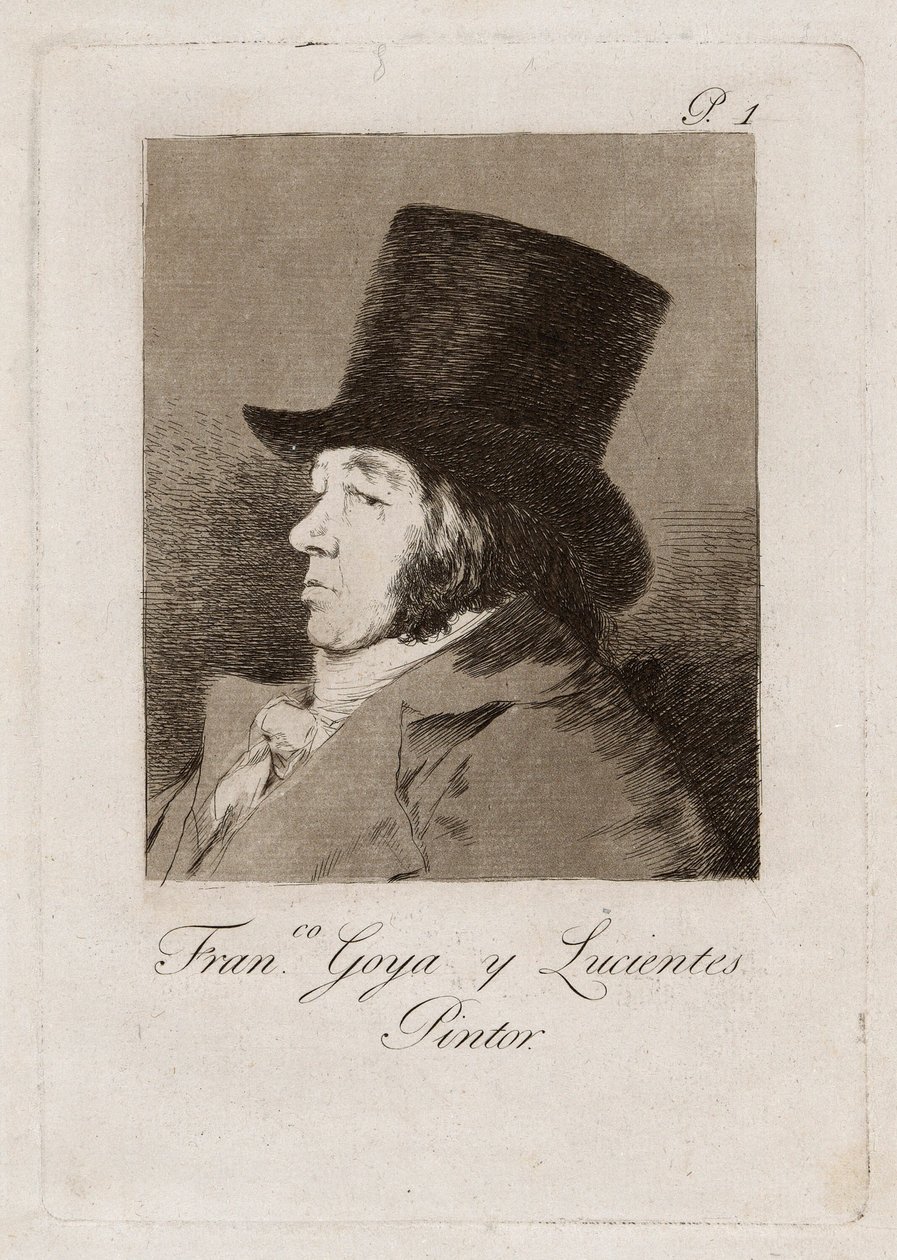 Francisco Goya y Lucientes, målare, tallrik ett från Los Caprichos av Francisco Jose de Goya y Lucientes