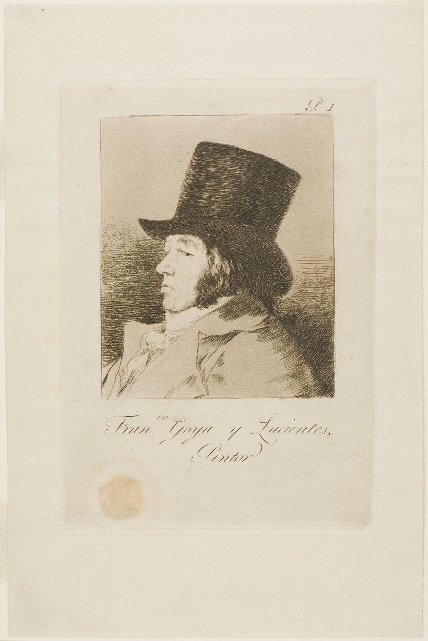 Francisco de Goya y Lucientes, målare, tallrik ett från Los Caprichos av Francisco Jose de Goya y Lucientes