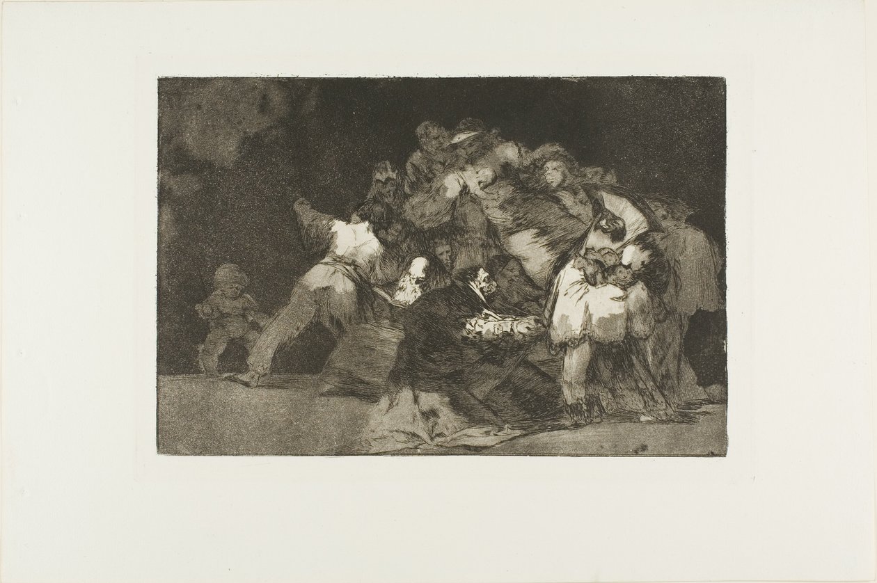 General Folly, tavla nio från The Proverbs av Francisco Jose de Goya y Lucientes