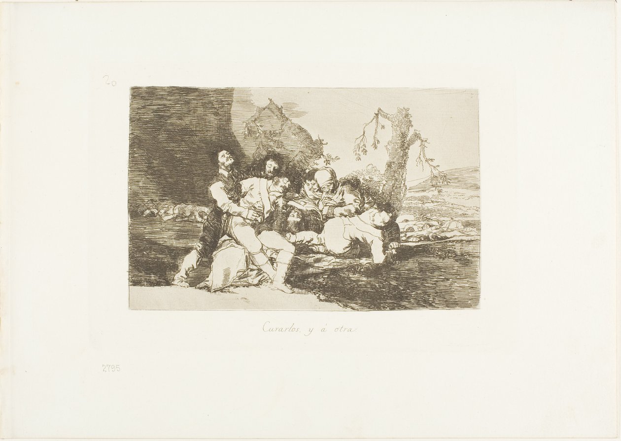 Ta dem väl, och vidare till nästa, tallrik 20 från The Disasters of War av Francisco Jose de Goya y Lucientes