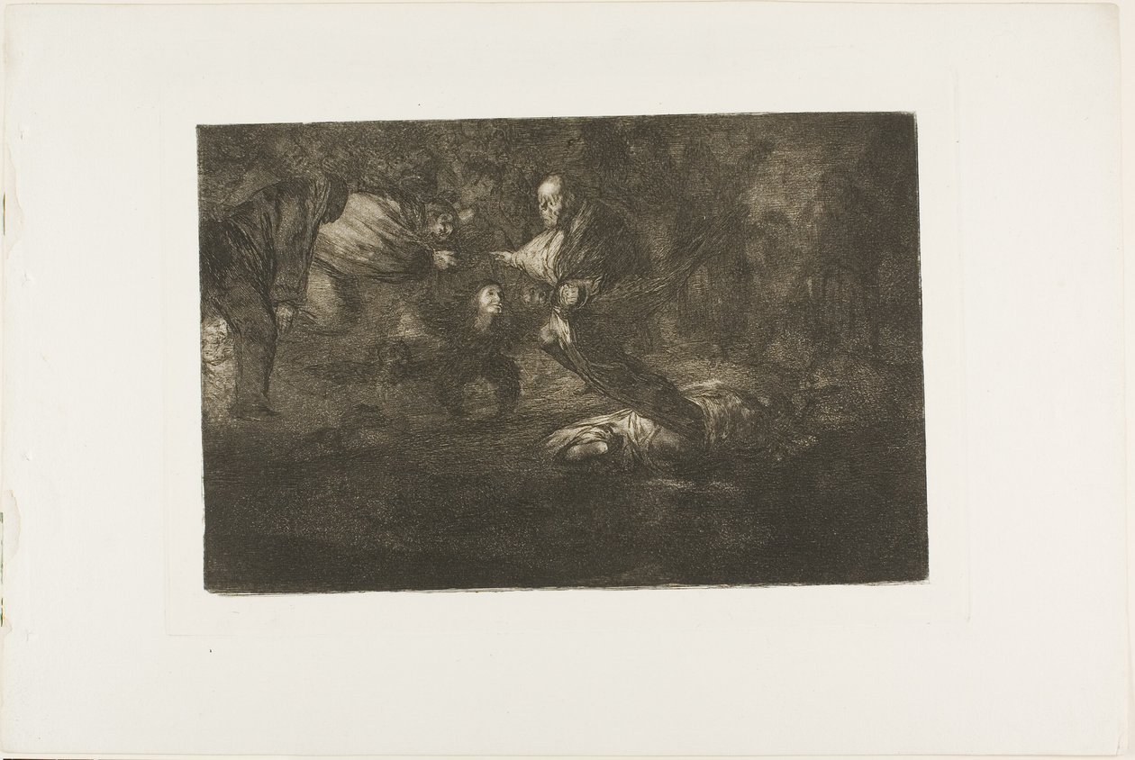 Gud skapar dem och de går samman, tallrik 18 från Los Proverbios av Francisco Jose de Goya y Lucientes