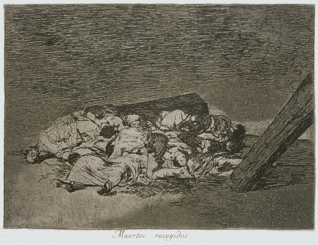 Harvest of the dead, skylt 63 av "The Disasters of War" av Francisco Jose de Goya y Lucientes