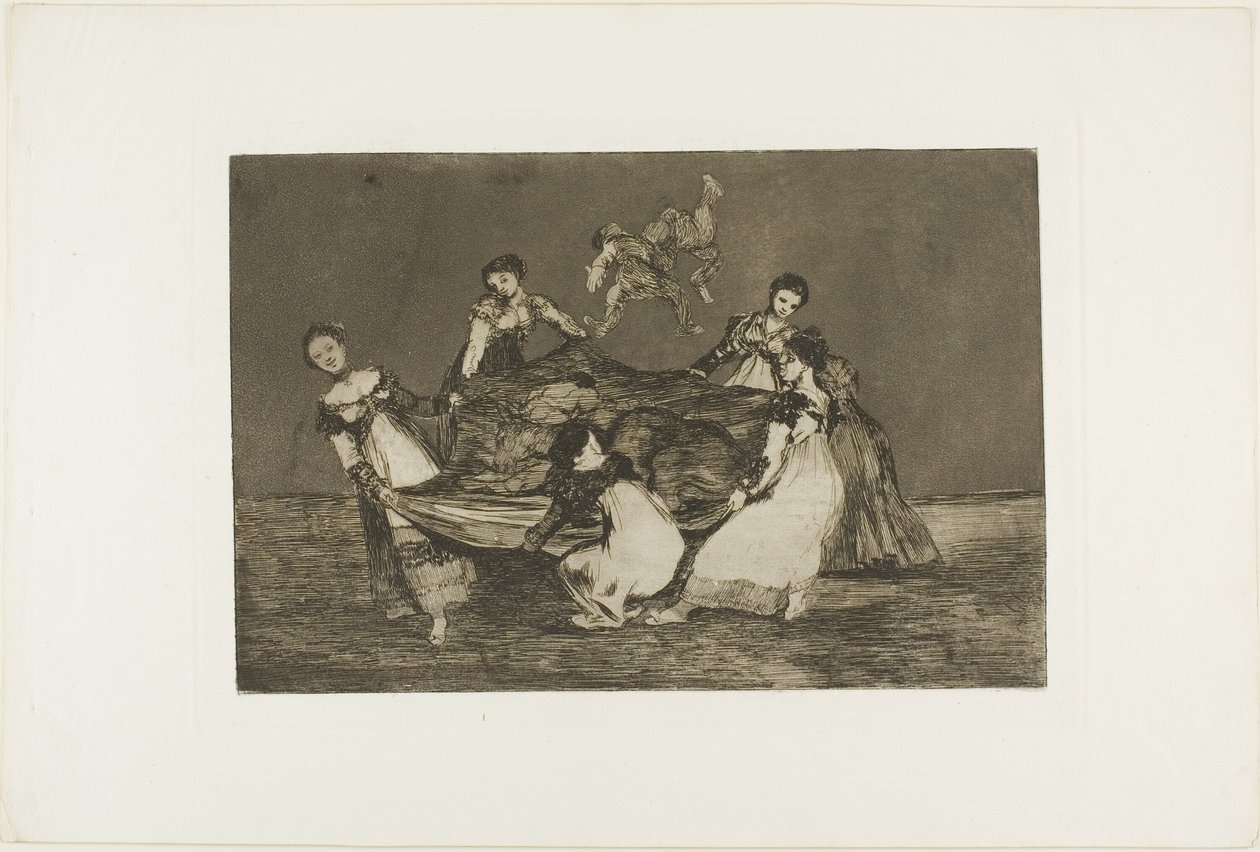 Tyngre än en död åsna, tallrik en från Los Proverbios av Francisco Jose de Goya y Lucientes