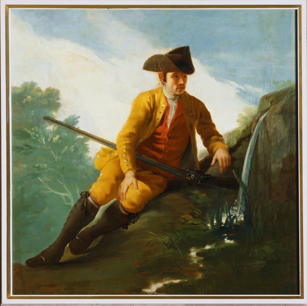 Jägare sitter vid en fontän ... (målning på duk) av Francisco Jose de Goya y Lucientes