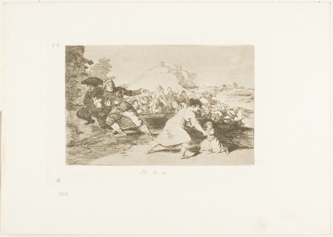 I Saw it, skylt 44 från The Disasters of War av Francisco Jose de Goya y Lucientes