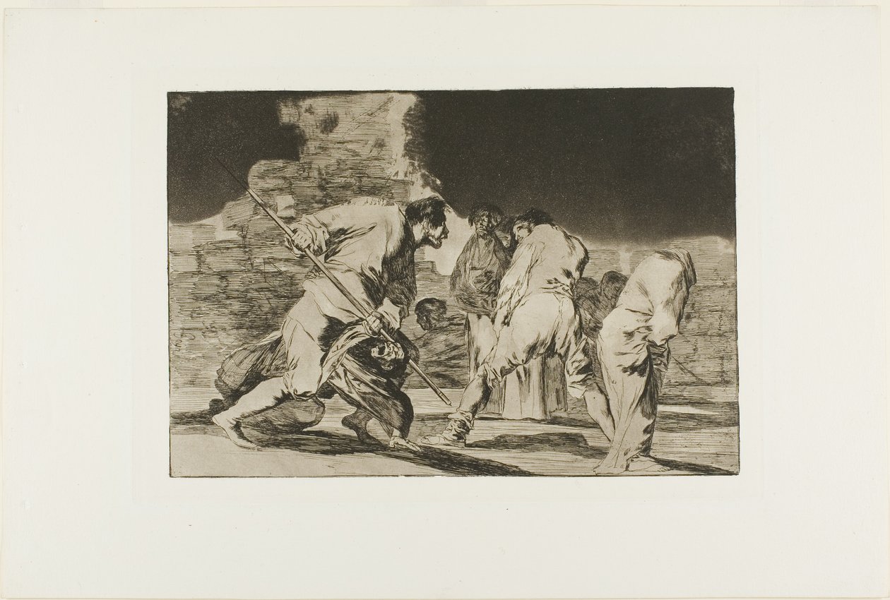 It is Amazing - and We were Made by God, tallrik sex från Los Proverbios av Francisco Jose de Goya y Lucientes
