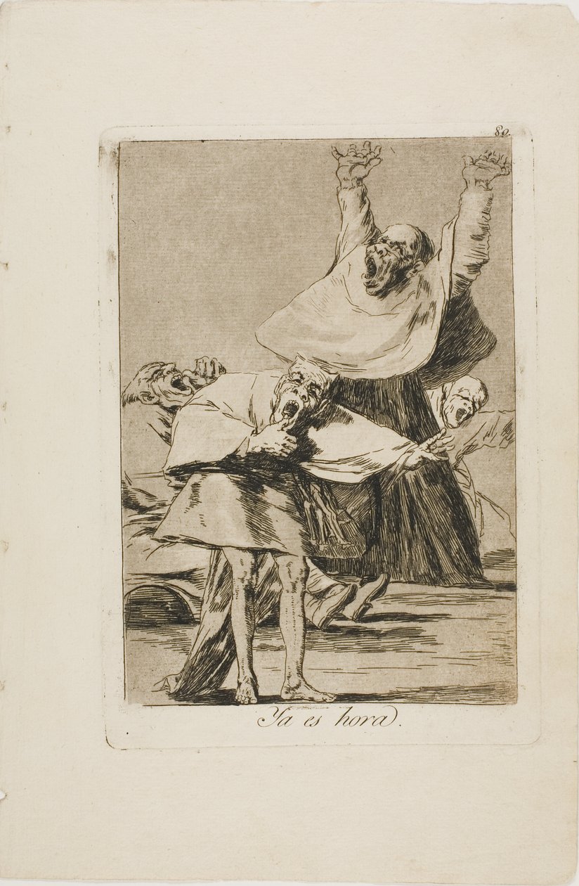 It is Time, tallrik 80 från Los Caprichos av Francisco Jose de Goya y Lucientes