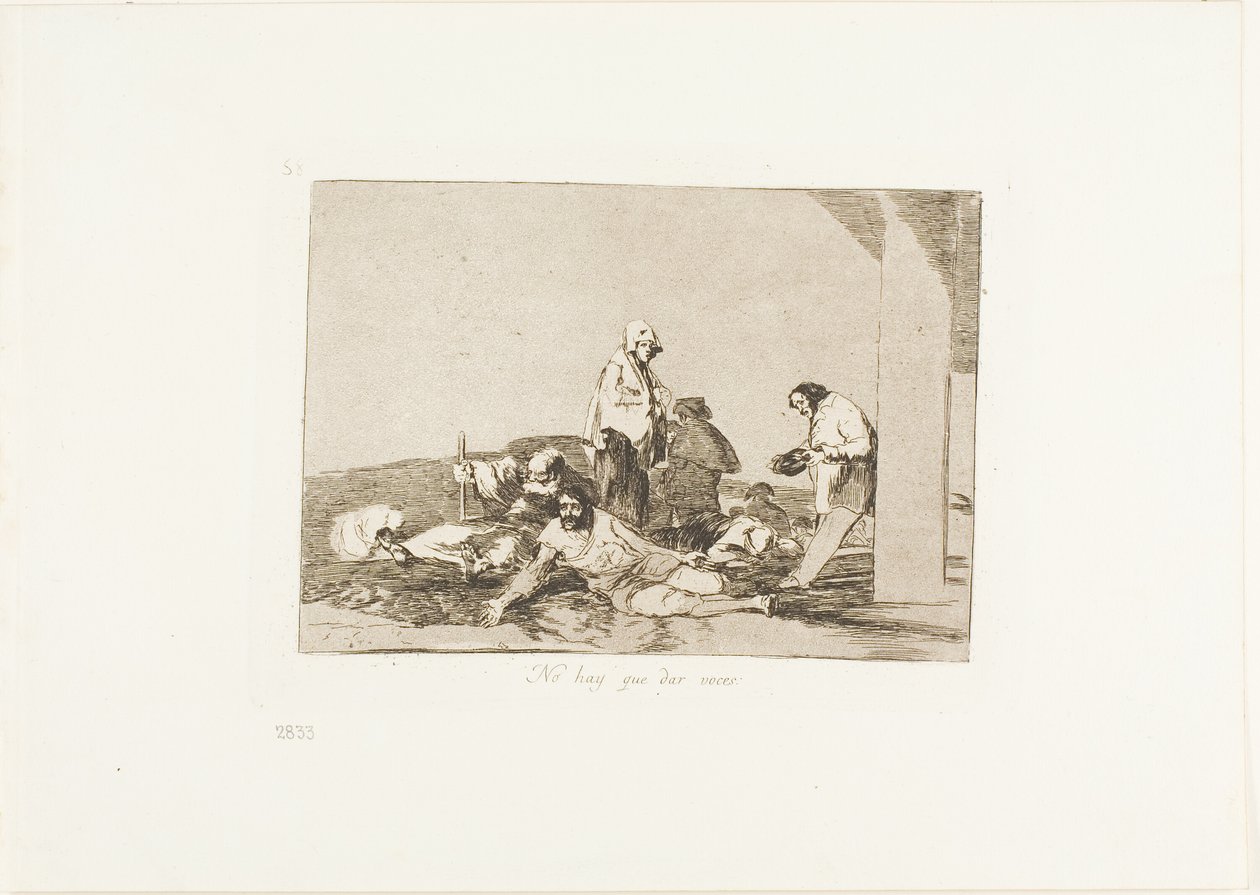 Det är ingen idé att skrika, plansch 58 från The Disasters of War av Francisco Jose de Goya y Lucientes