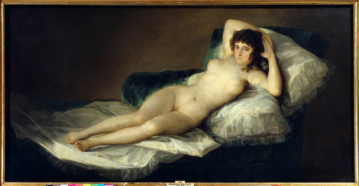 Den naken Maja, ca. 1800 (olja på duk) av Francisco Jose de Goya y Lucientes