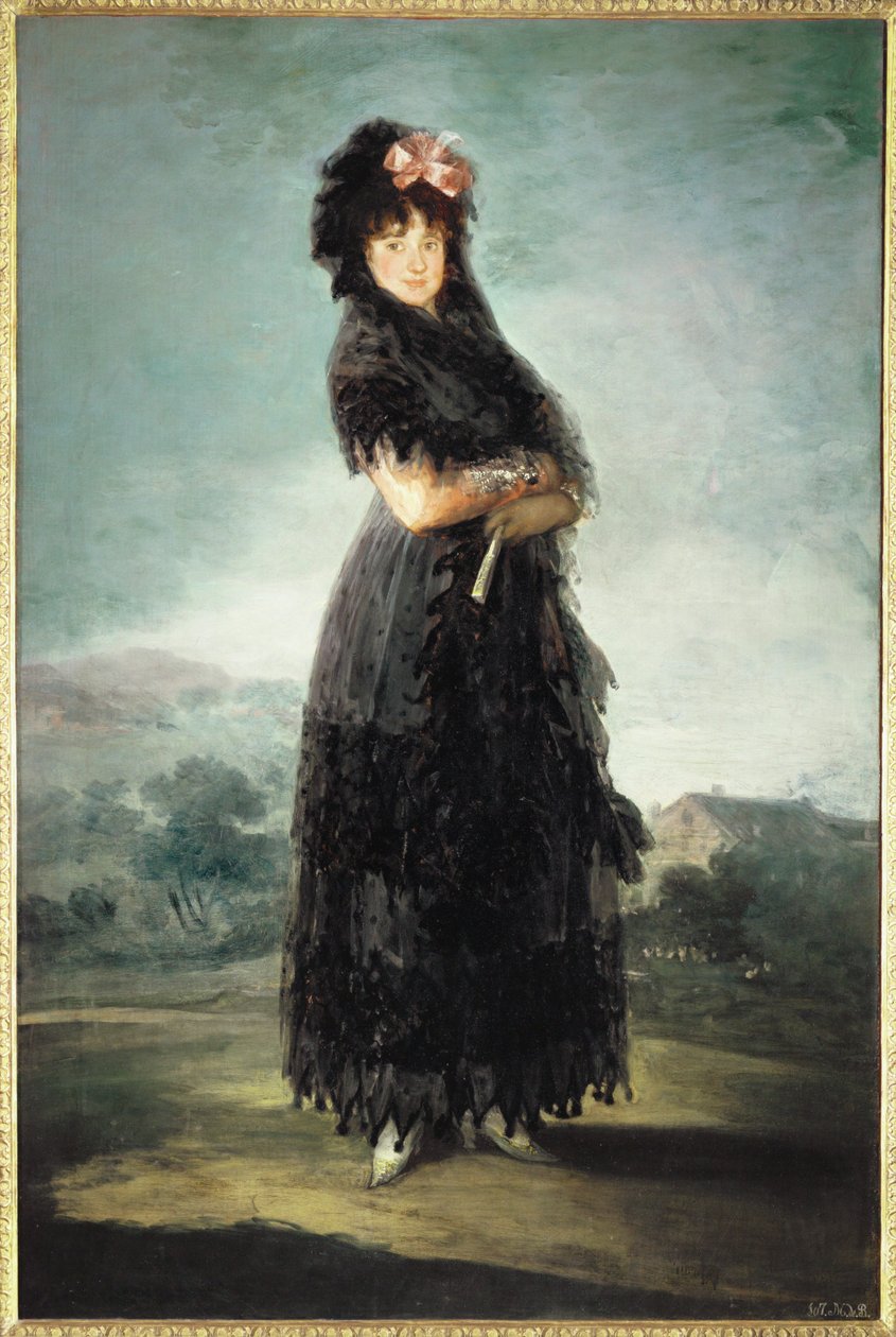 Mariana Waldstein, markisinnan av Santa Cruz... av Francisco Jose de Goya y Lucientes