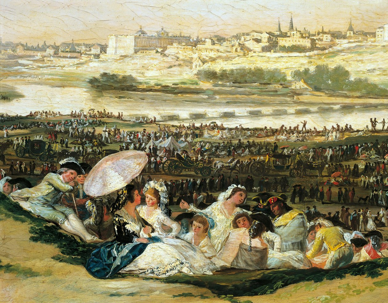 Äng av San Isidro, av Francisco de Goya (1746-1828), Detalj av Francisco Jose de Goya y Lucientes