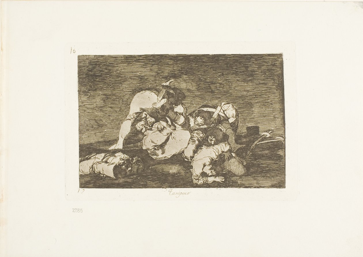 Inte heller dessa, tallrik tio från The Disasters of War av Francisco Jose de Goya y Lucientes