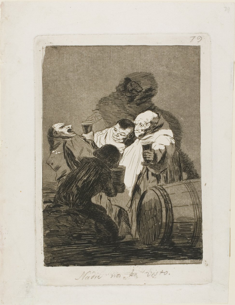 Ingen har sett oss, tallrik 79 från Los Caprichos av Francisco Jose de Goya y Lucientes