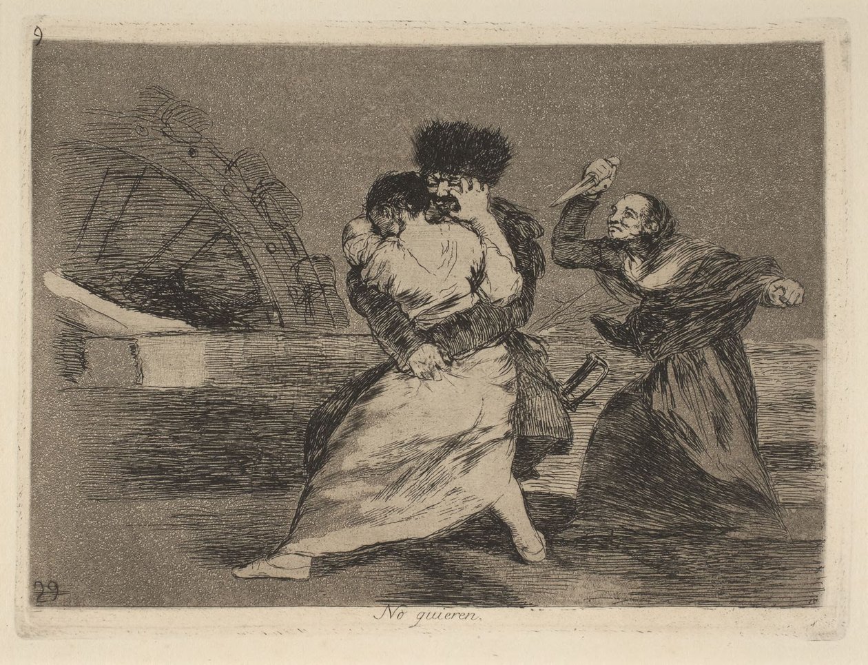 No quieren (De gillar det inte) av Francisco Jose de Goya y Lucientes