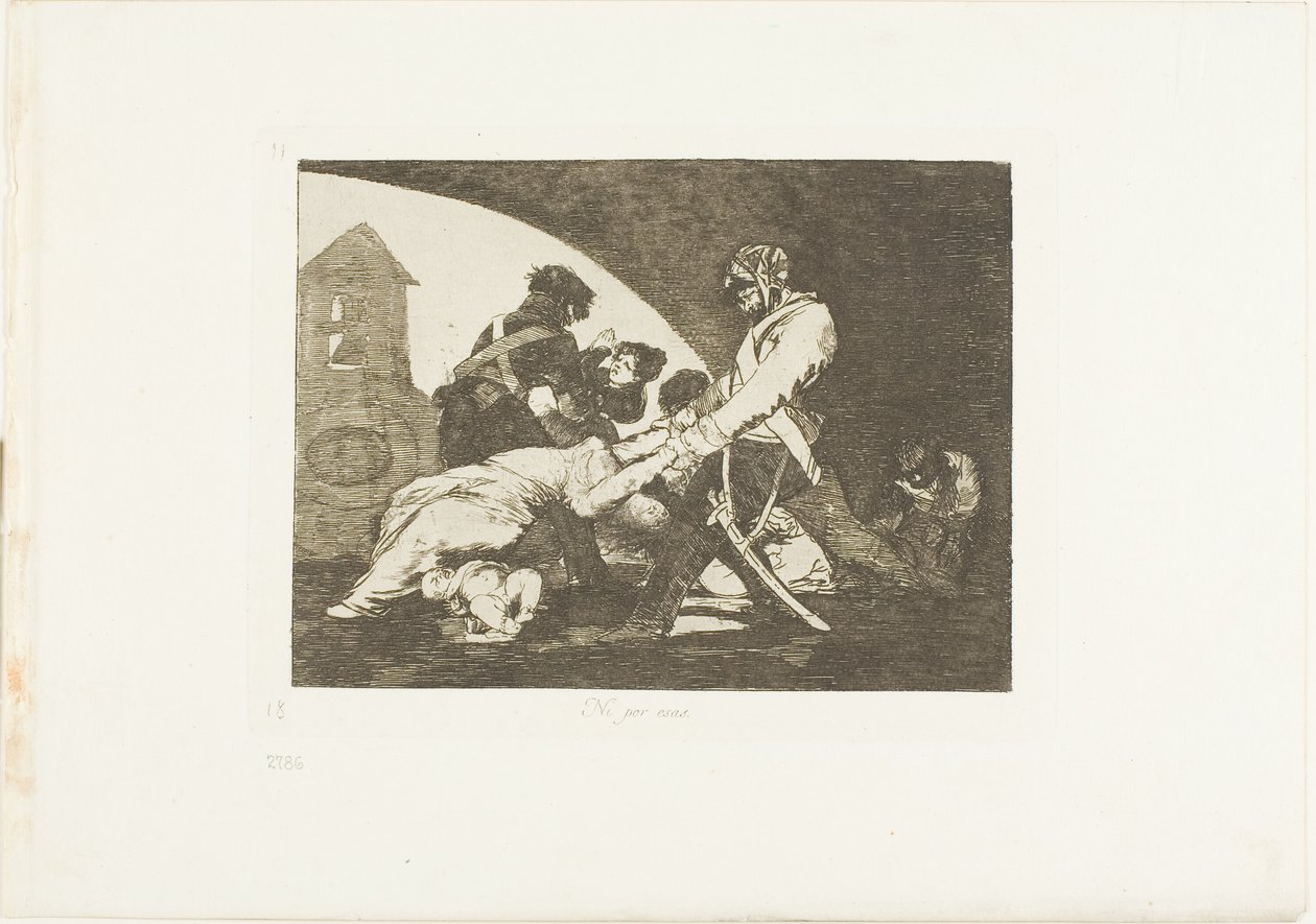 Inte heller dessa, tallrik elva från The Disasters of War av Francisco Jose de Goya y Lucientes