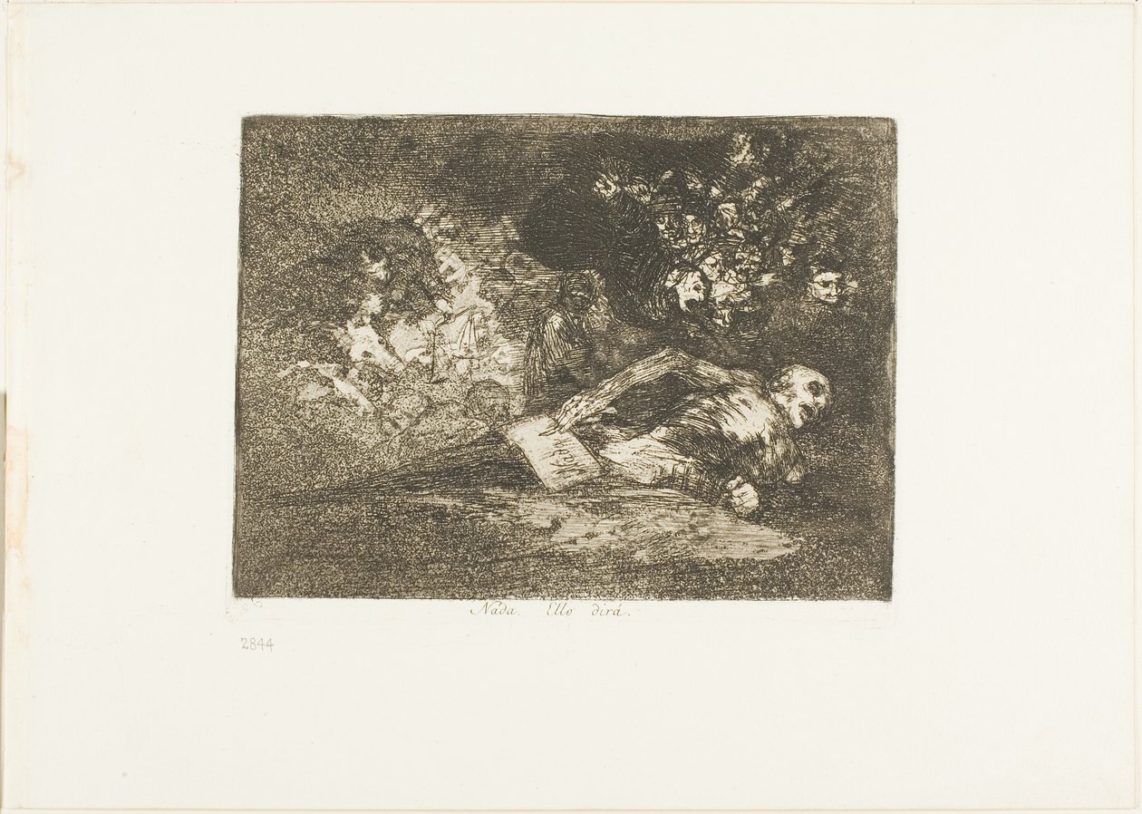Ingenting. The Event Will Tell, skylt 69 från The Disasters of War av Francisco Jose de Goya y Lucientes