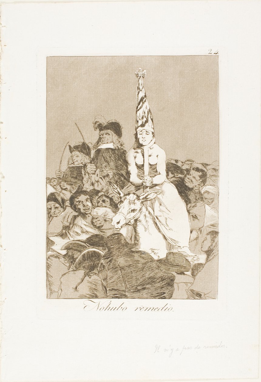 Inget kunde göras åt det, skylt 24 från Los Caprichos av Francisco Jose de Goya y Lucientes