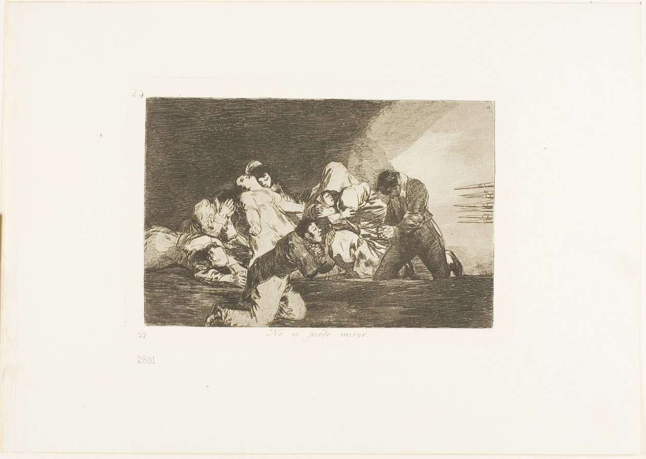Man kan inte titta, plansch 26 från Krigets katastrofer av Francisco Jose de Goya y Lucientes