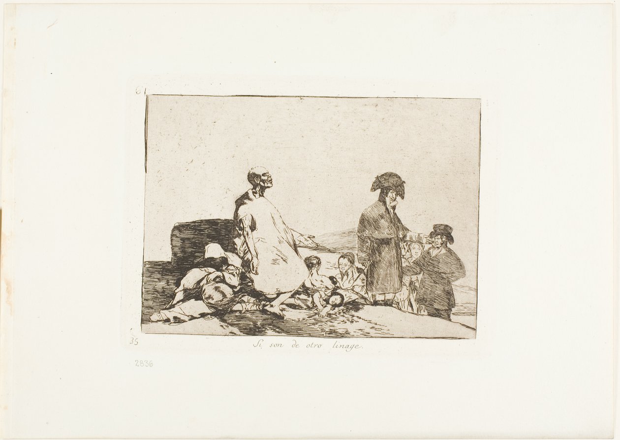 Kanske är de av en annan ras, skylt 61 från The Disasters of War av Francisco Jose de Goya y Lucientes