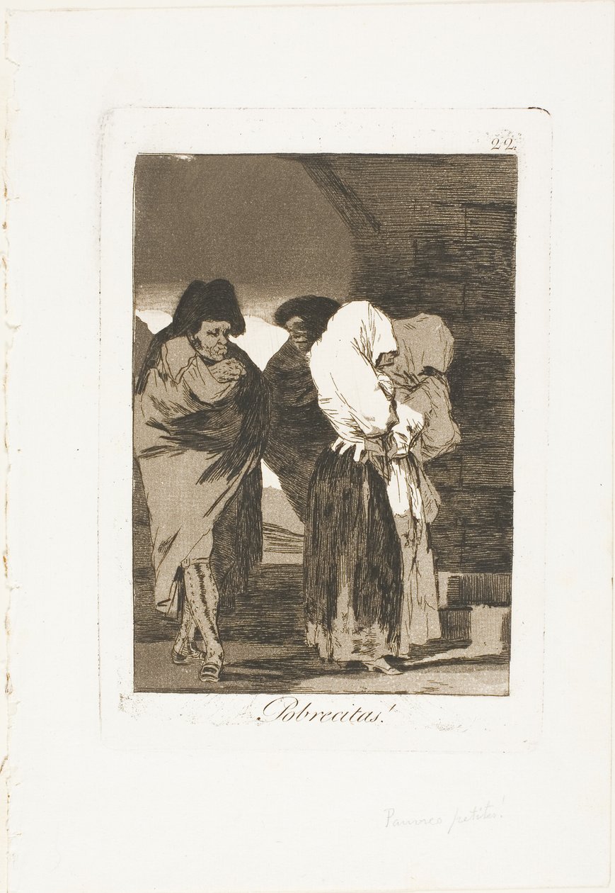 Stackars småtjejer!, tallrik 22 från Los Caprichos av Francisco Jose de Goya y Lucientes