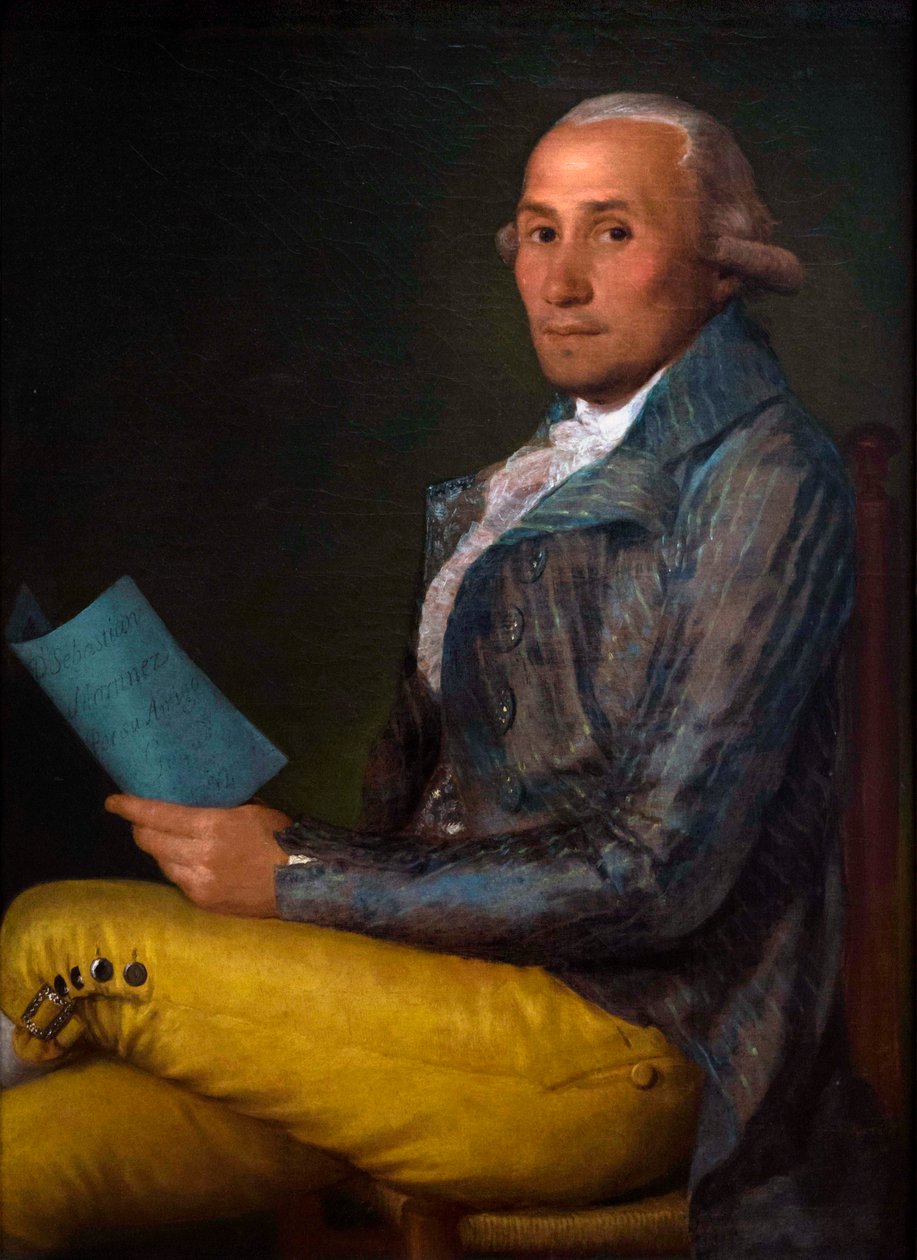 "Porträtt av Sebastian Martinez y Perez (1747-1800)" Målning av Francisco de Goya y Lucientes (1746-1828) Målning av Francisco de Goya y Lucientes (1746-1828) 1792 Olja på duk Dim. 93 x 68 cm Metropolitan Museum of Art, New York av Francisco Jose de Goya y Lucientes