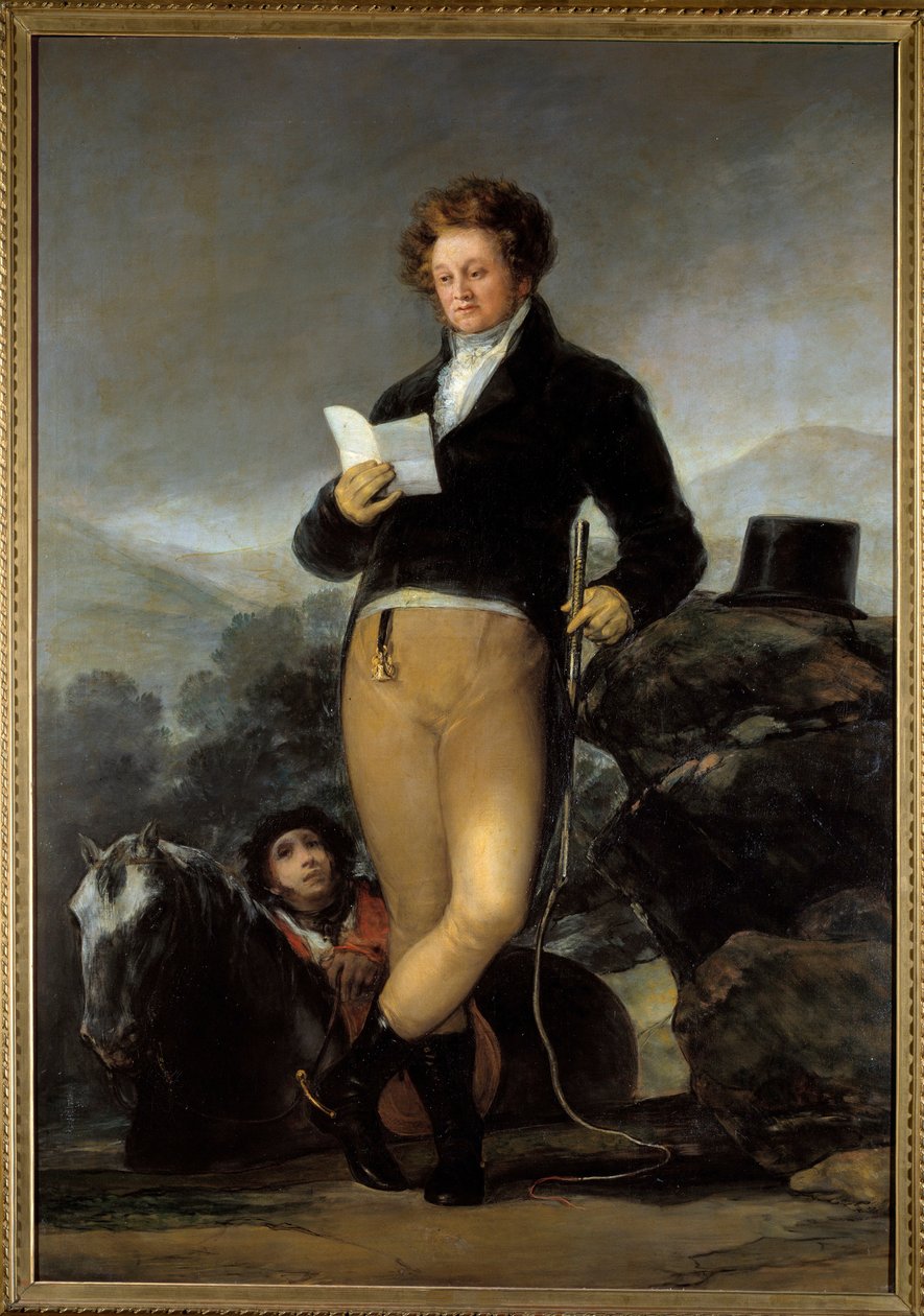 Porträtt vid foten av Don Francisco av Borja Telez Giron av Francisco de Goya