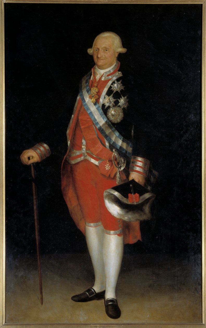 Porträtt av Karl IV, kung av Spanien (olja på duk) av Francisco de Goya