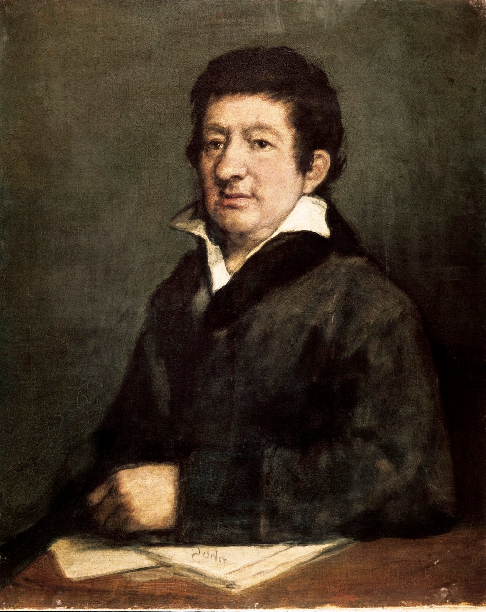 Porträtt av Leandro Fernandez de Moratin (1760-1828), spansk poet och dramatiker. Målning av Francis de Goya och Lucientes (1746-1828) av Francisco de Goya