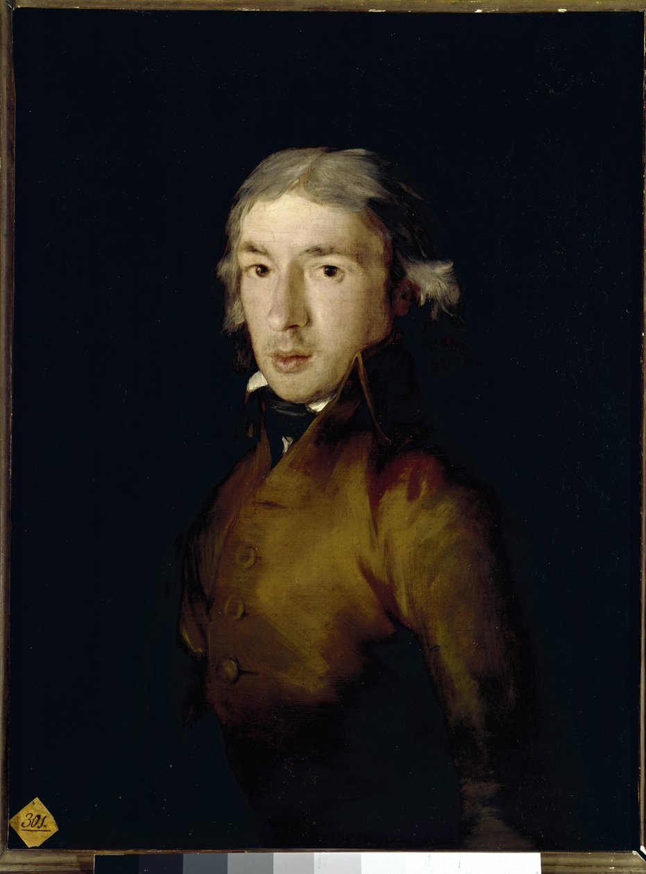Porträtt av Leandro Fernandez de Moratin, spansk poet och dramatiker. (olja på duk av Francisco de Goya