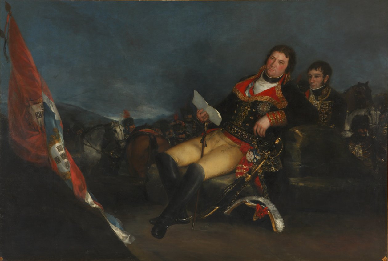 Porträtt av Manuel Godoy, med smeknamnet Fredsprinsen. Detalj. (olja på duk av Francisco de Goya