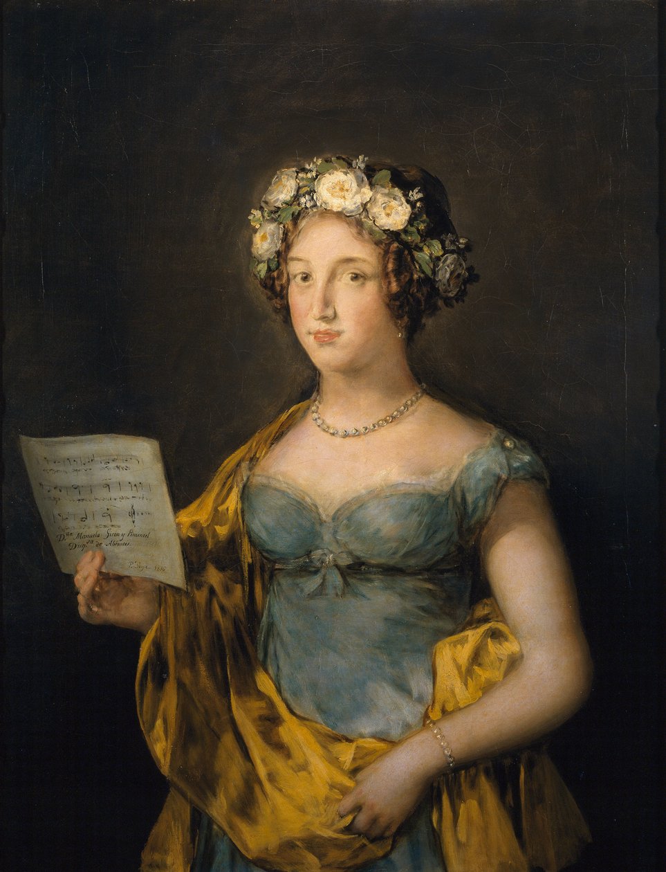 Porträtt av Manuela Tellez Giron y Pimentel (1794-1838), hertiginna av Abrantes av Francisco de Goya (1746-1828) av Francisco de Goya