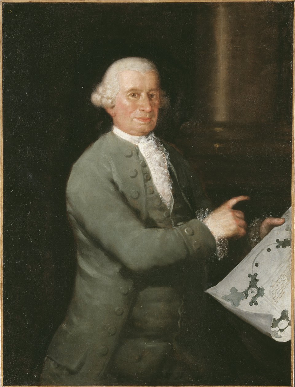 Porträtt av arkitekten Ventura Rodriguez (1717-1785), av Goya, Francisco, de (1746-1828). Olja på duk av Francisco de Goya