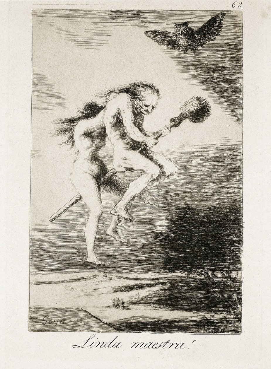 Snygg lärare. 1793-1799 (akvatint) av Francisco Jose de Goya y Lucientes