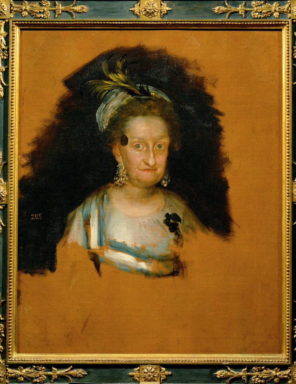 Drottning Maria Luisa av Spanien ... (målning på duk) av Francisco Jose de Goya y Lucientes