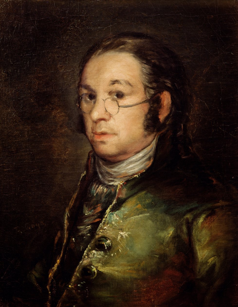 Självporträtt med glasögon av Francisco de Goya