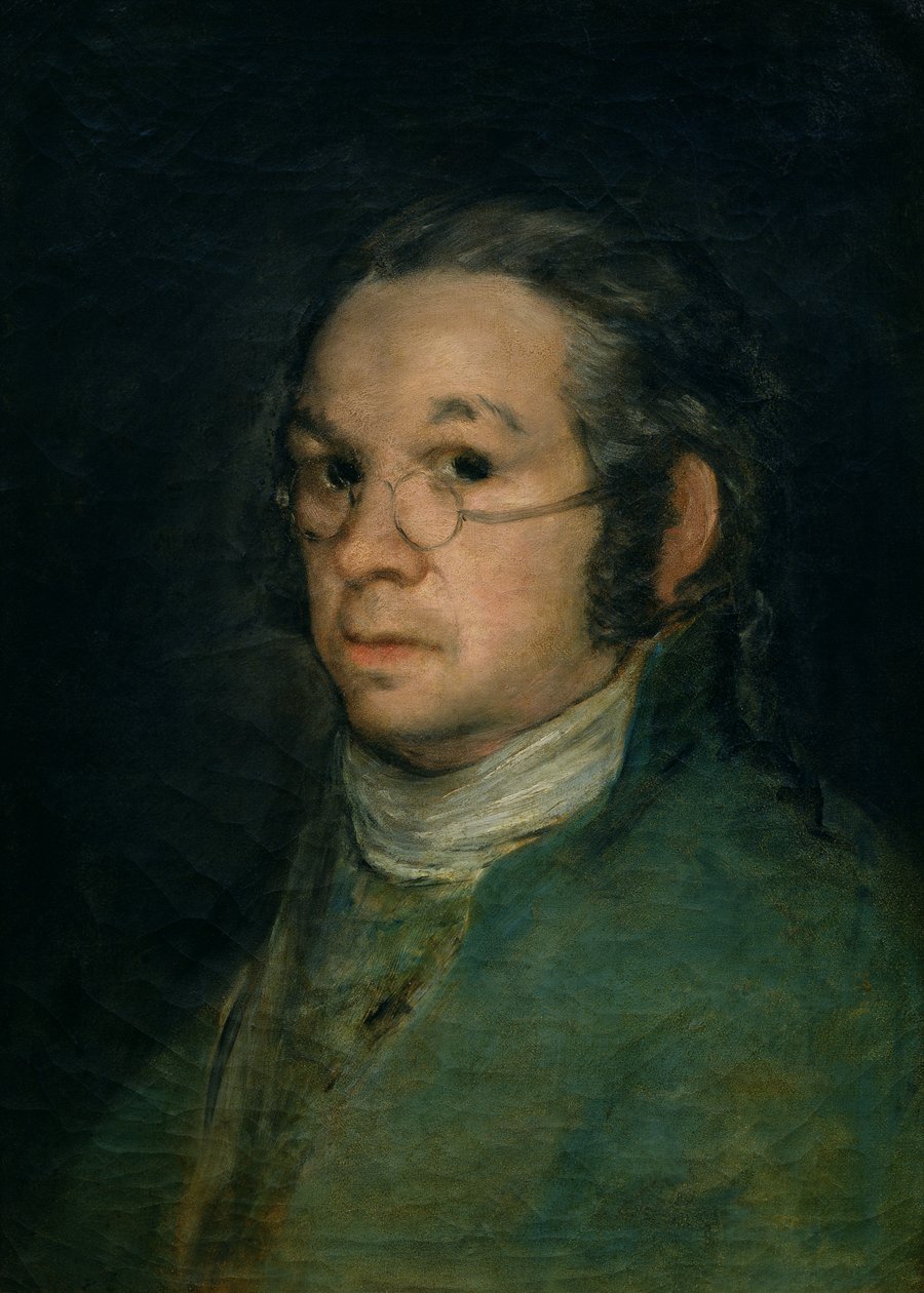 Självporträtt med glasögon, ca 1800 (olja på duk) av Francisco de Goya