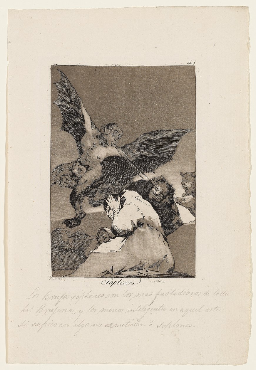 Snitches, tallrik från "Los Caprichos", 1799 av Francisco de Goya