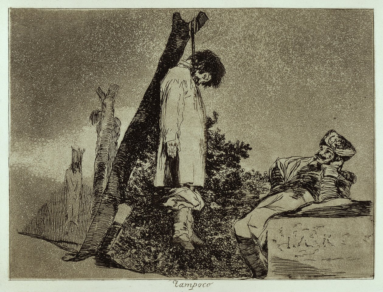 Inte heller (Krigets fasor 36) av Francisco Jose de Goya y Lucientes