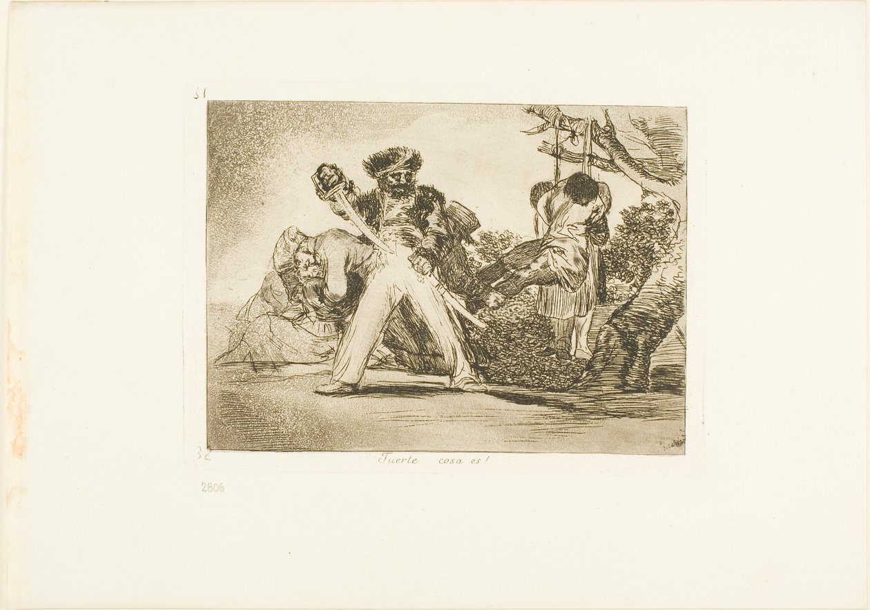 Det är tufft!, plansch 31 från Krigets katastrofer av Francisco Jose de Goya y Lucientes