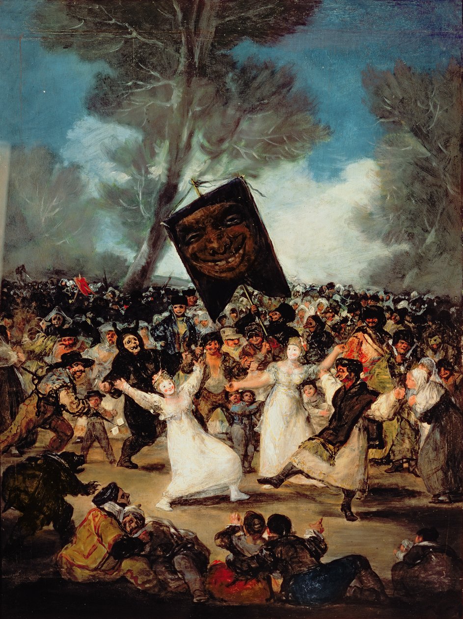 The Burial of the Sardine (Corpus Christi Festival on Ash Wednesday) c.1812-19 (olja på duk) av Francisco de Goya