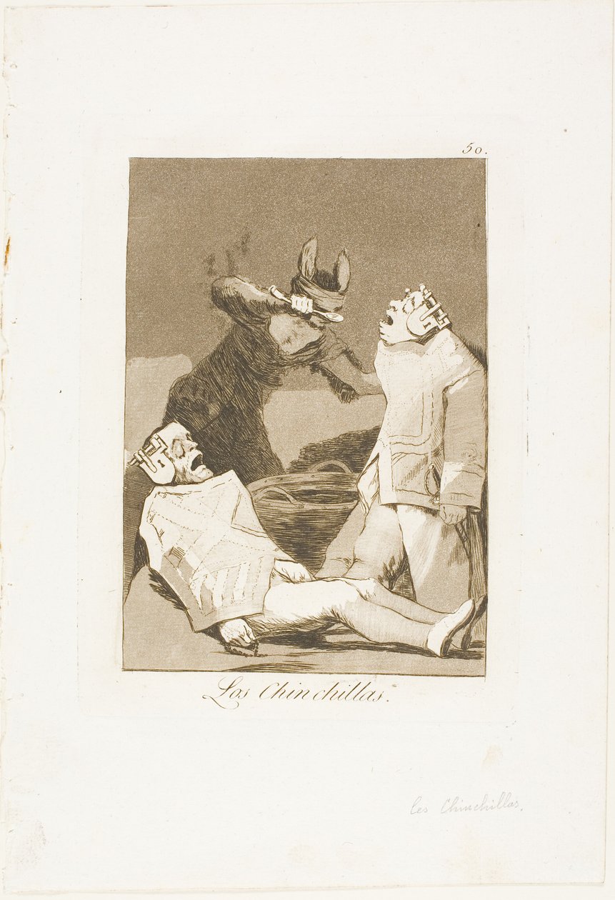 Chinchillorna, tallrik 50 från Los Caprichos av Francisco Jose de Goya y Lucientes