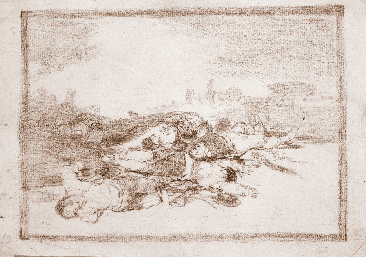 The Disasters of War: Och mycket mer (förberedande ritning av Francisco de Goya